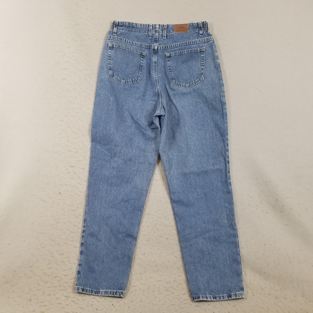 L.L. Bean Jeans Womens 14R Blue High Rise Relaxed Tapered Comfort Waist Denim - Picture 5 of 13